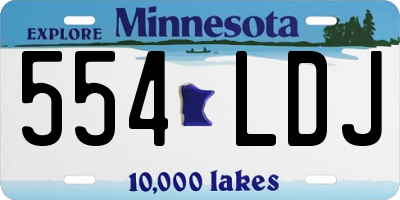 MN license plate 554LDJ
