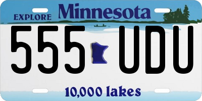 MN license plate 555UDU