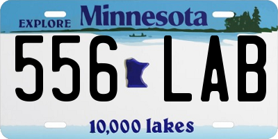 MN license plate 556LAB