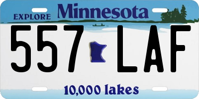 MN license plate 557LAF