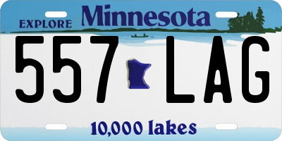 MN license plate 557LAG