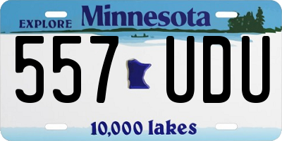 MN license plate 557UDU