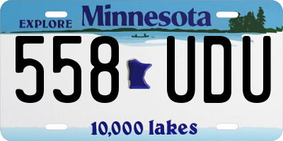 MN license plate 558UDU