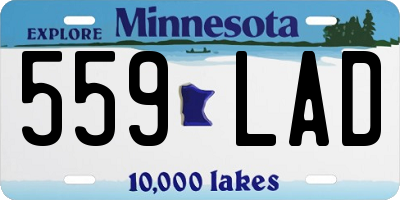 MN license plate 559LAD