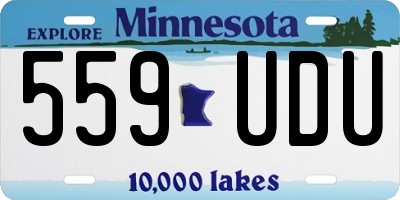 MN license plate 559UDU