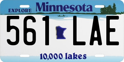 MN license plate 561LAE