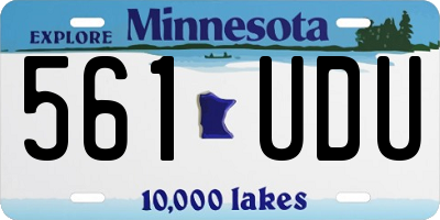 MN license plate 561UDU