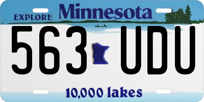 MN license plate 563UDU
