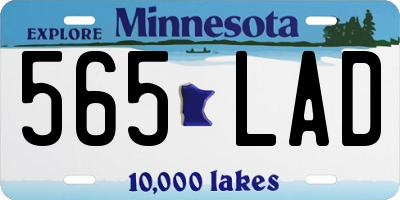 MN license plate 565LAD