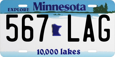 MN license plate 567LAG