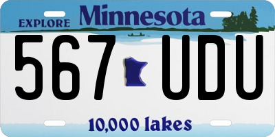 MN license plate 567UDU