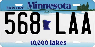 MN license plate 568LAA