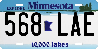 MN license plate 568LAE