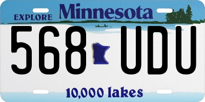 MN license plate 568UDU