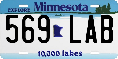 MN license plate 569LAB