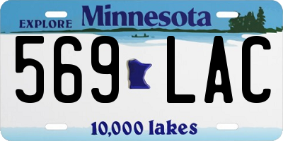 MN license plate 569LAC