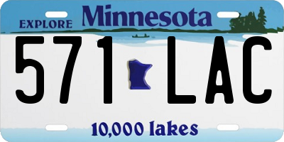 MN license plate 571LAC