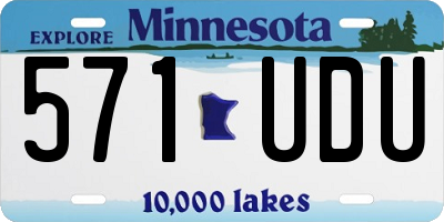 MN license plate 571UDU