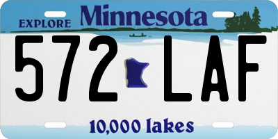 MN license plate 572LAF