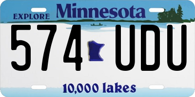 MN license plate 574UDU