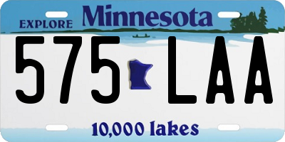 MN license plate 575LAA