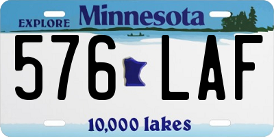 MN license plate 576LAF