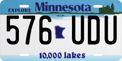 MN license plate 576UDU