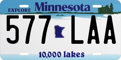 MN license plate 577LAA