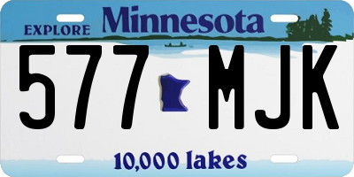 MN license plate 577MJK