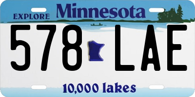 MN license plate 578LAE