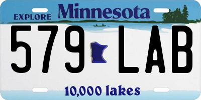 MN license plate 579LAB