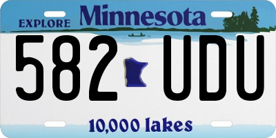 MN license plate 582UDU