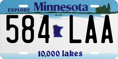 MN license plate 584LAA