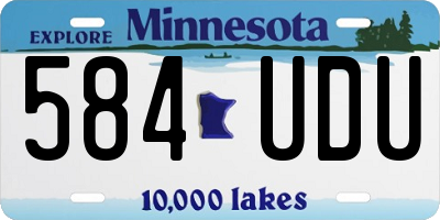 MN license plate 584UDU