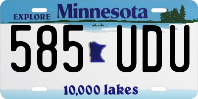 MN license plate 585UDU