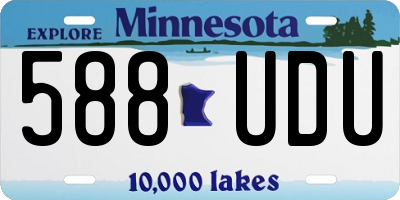 MN license plate 588UDU