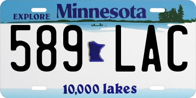 MN license plate 589LAC