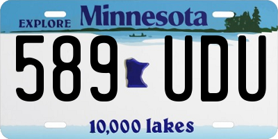 MN license plate 589UDU