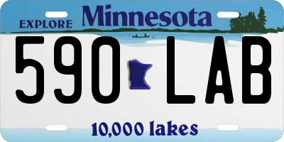 MN license plate 590LAB
