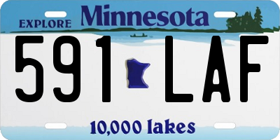 MN license plate 591LAF