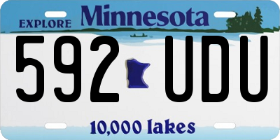 MN license plate 592UDU