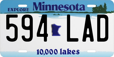 MN license plate 594LAD