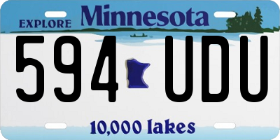MN license plate 594UDU