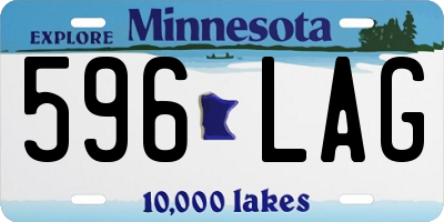 MN license plate 596LAG