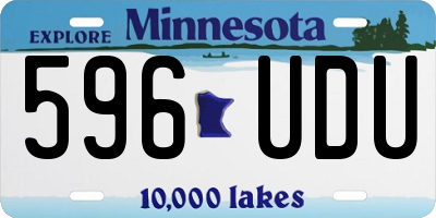 MN license plate 596UDU