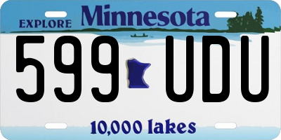 MN license plate 599UDU