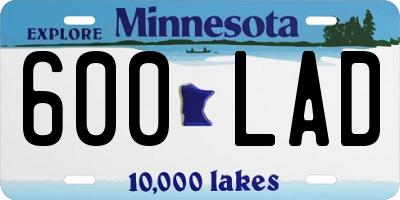MN license plate 600LAD