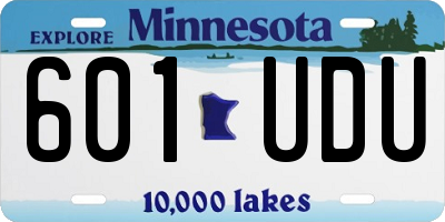 MN license plate 601UDU