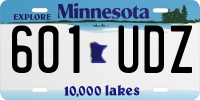 MN license plate 601UDZ