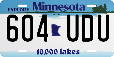 MN license plate 604UDU